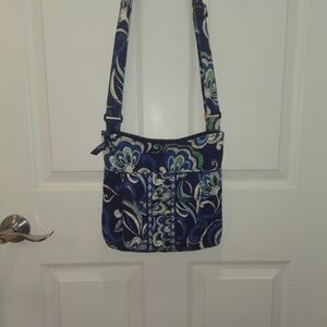 Vera Bradley Hipster Crossbody, Mediterranean Blue, EUC